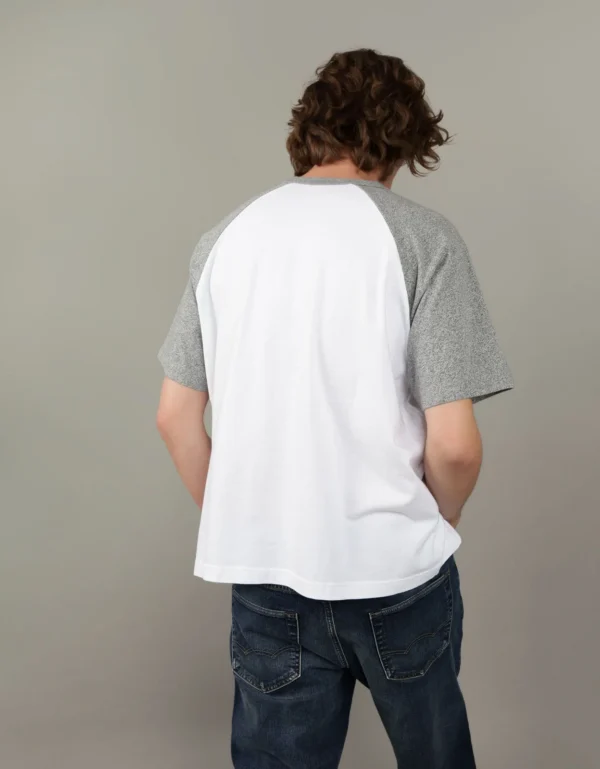 Oversized Short-Sleeve Raglan T-Shirt - Image 3